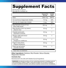 PURE RESEARCH DHT Blocker capsules close-up highlighting the nutrient blend.