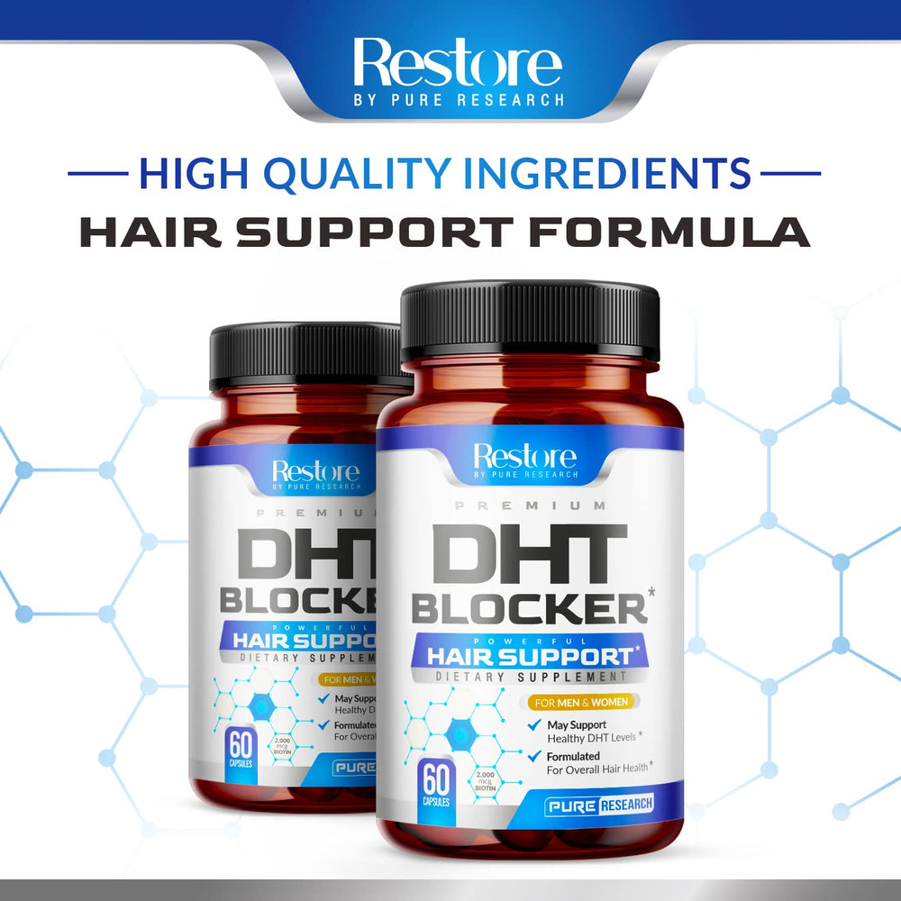 PURE RESEARCH DHT Blocker label front showcasing trusted formulation.