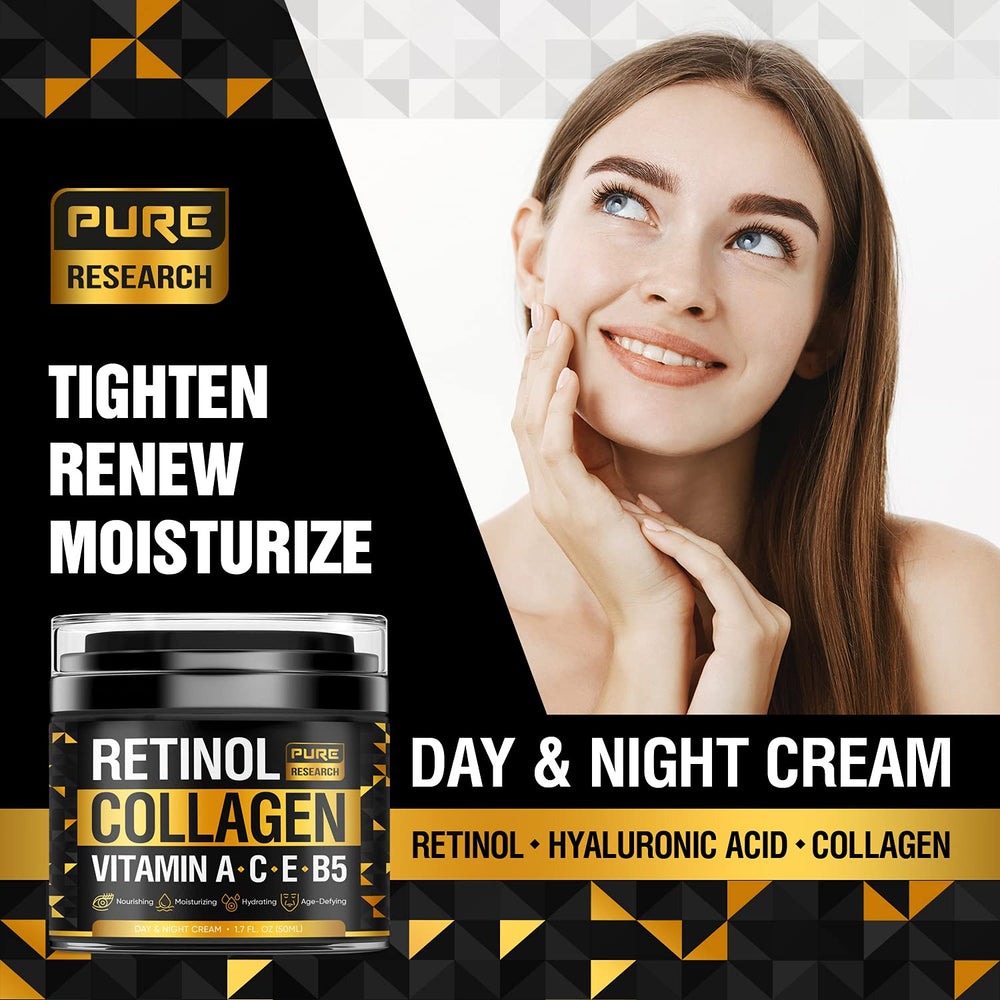 PURE RESEARCH packaging shows USA-made, cruelty-free quality and paraben-free formula.