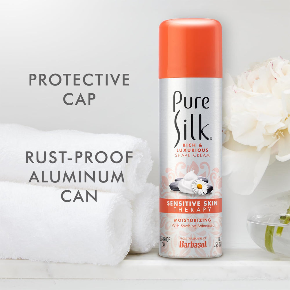 Pure Silk pack-of-6 box image—bulk supply for regular, gentle shaving routines.