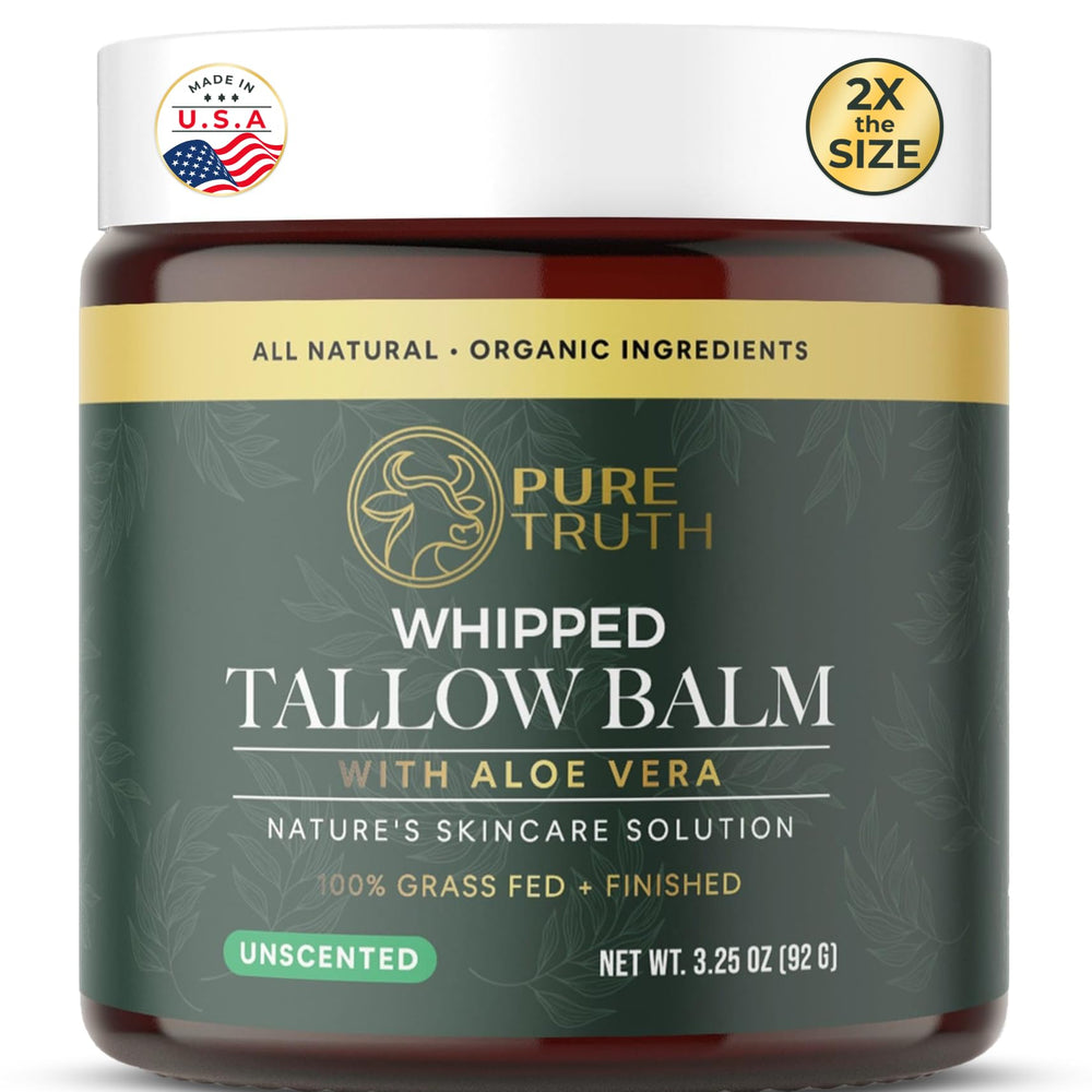 Pure Truth beef tallow skin jar unscented for daily hydration and soothing dry skin