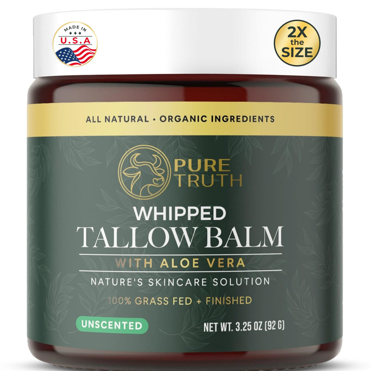 Pure Truth beef tallow skin jar unscented for daily hydration and soothing dry skin