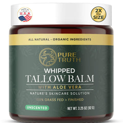 Pure Truth beef tallow skin jar unscented for daily hydration and soothing dry skin
