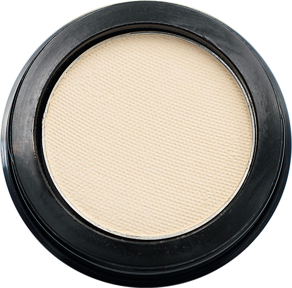 Pure Ziva Naked French Vanilla compact closeup shows a smooth matte finish for everyday looks.