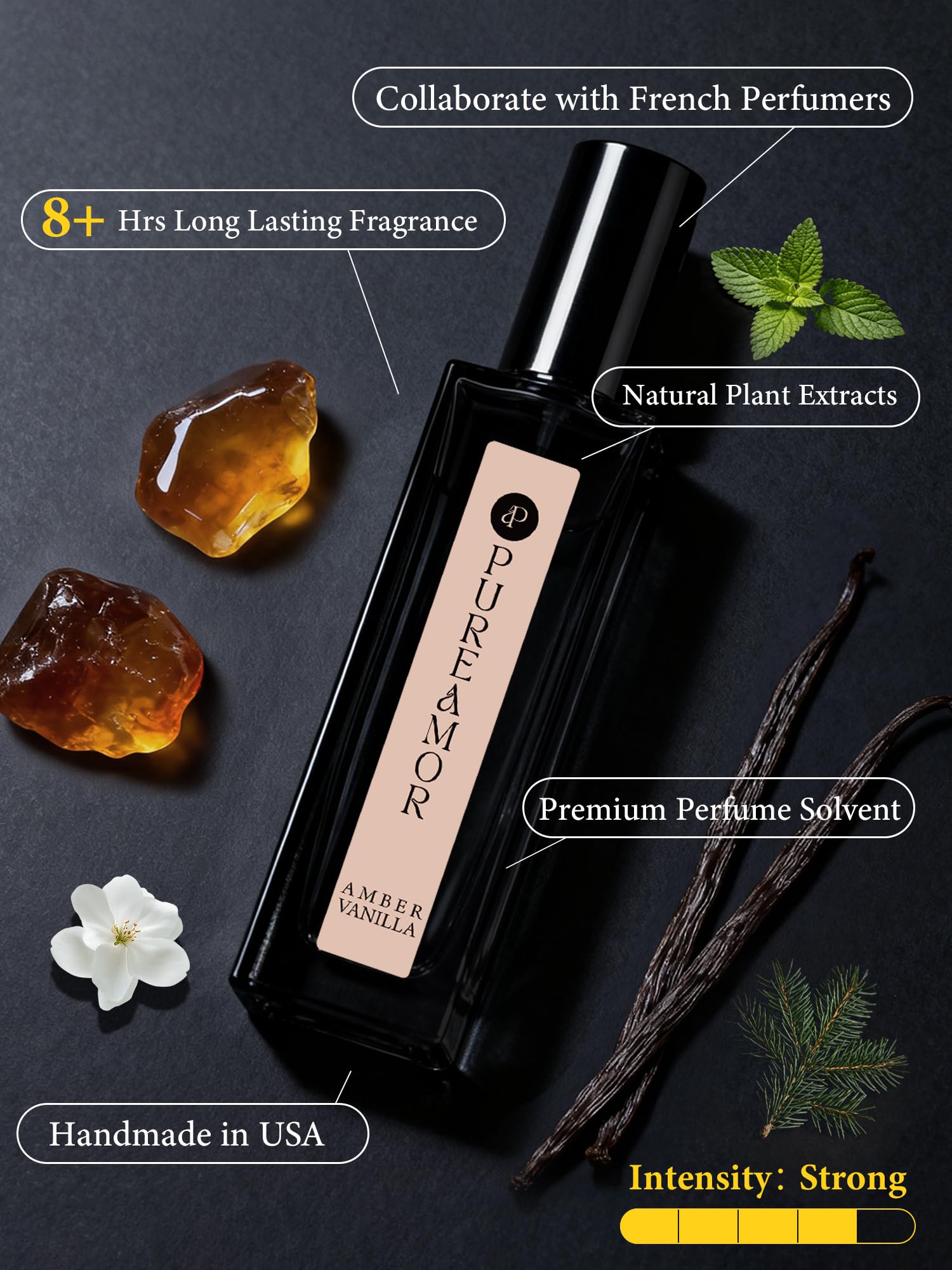 PUREAMOR Amber Vanilla gift packaging ready for gifting occasions.