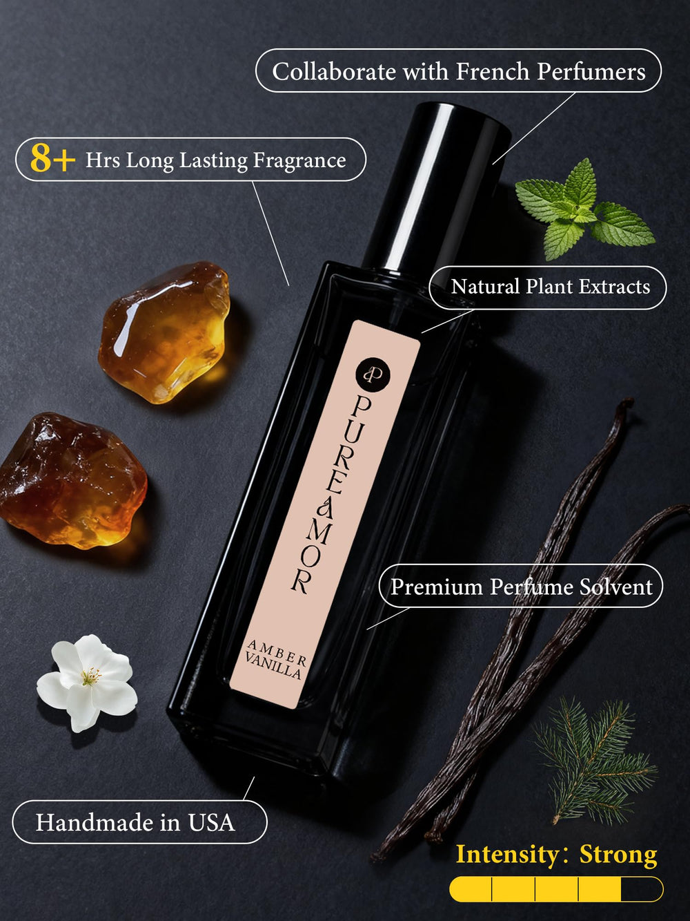 PUREAMOR Amber Vanilla gift packaging ready for gifting occasions.
