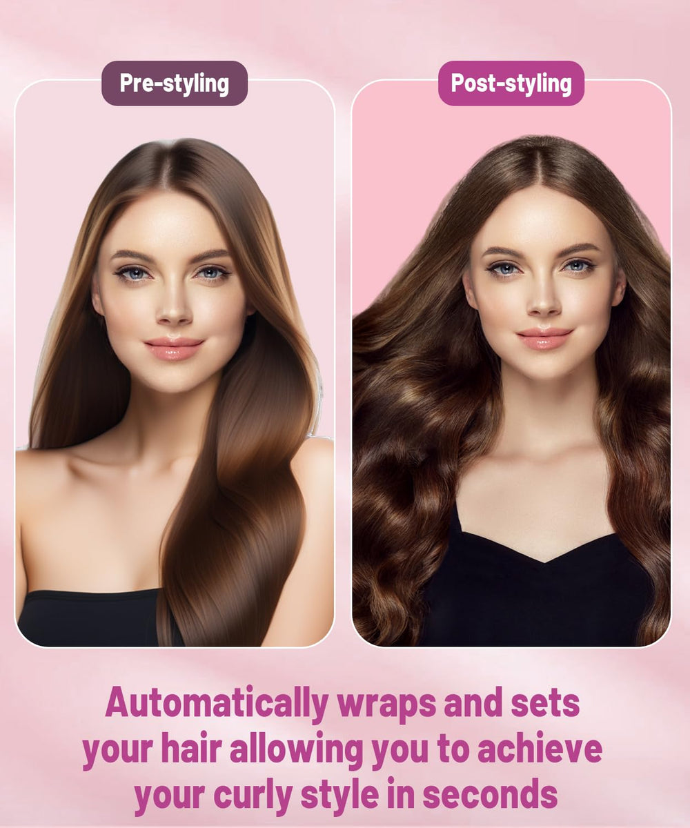 PUREGUST airflow-curling technology minimizes heat while shaping curls for healthy look.