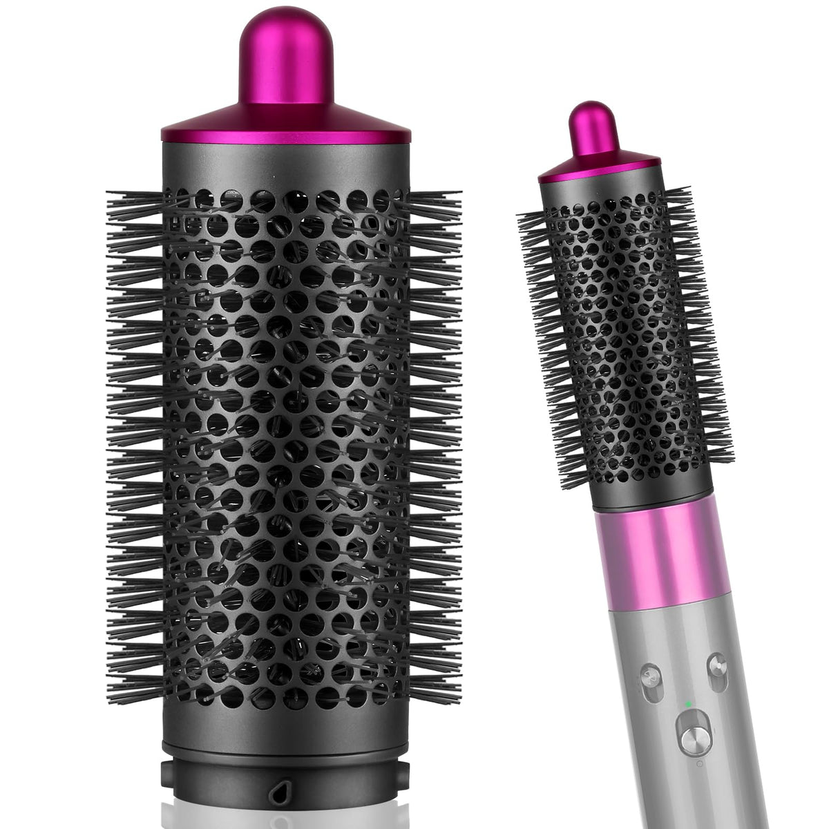 PUREGUST Dyson Airwrap round brush attachment in rose boosts root lift for voluminous styles