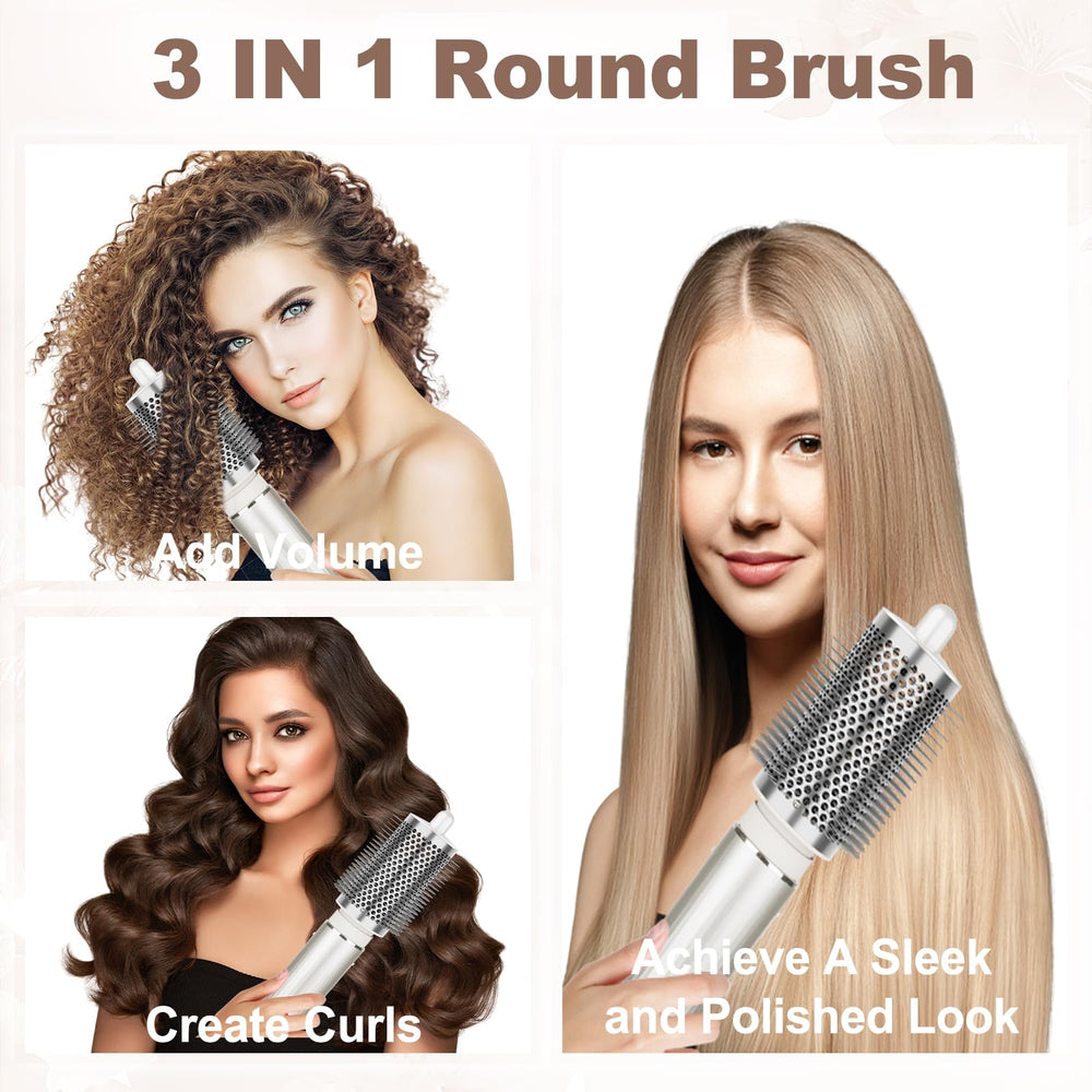 PureGUST round brush attachment suitable for coarse dense hair with firm grip