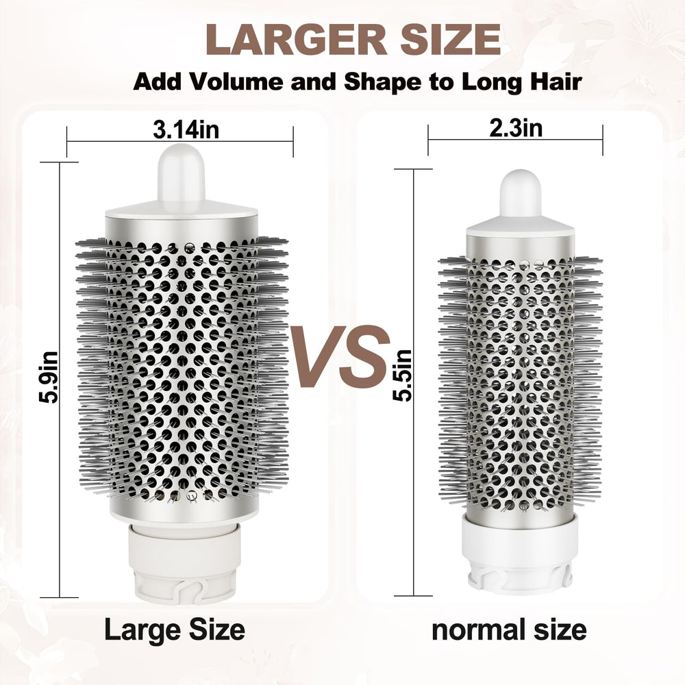 PureGUST round brush attachment large size design for faster curling results