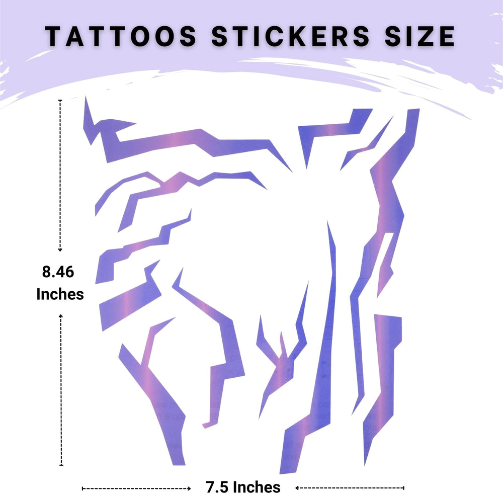 Purehair purple-ombre-tattoo application-removal shows easy transfer.