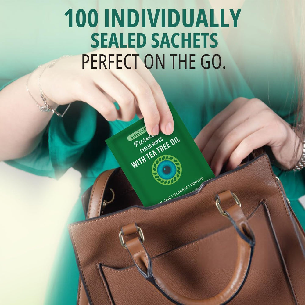 PureLID aloe-infused wipe offers hydrating, non-irritating daily eyelid care.