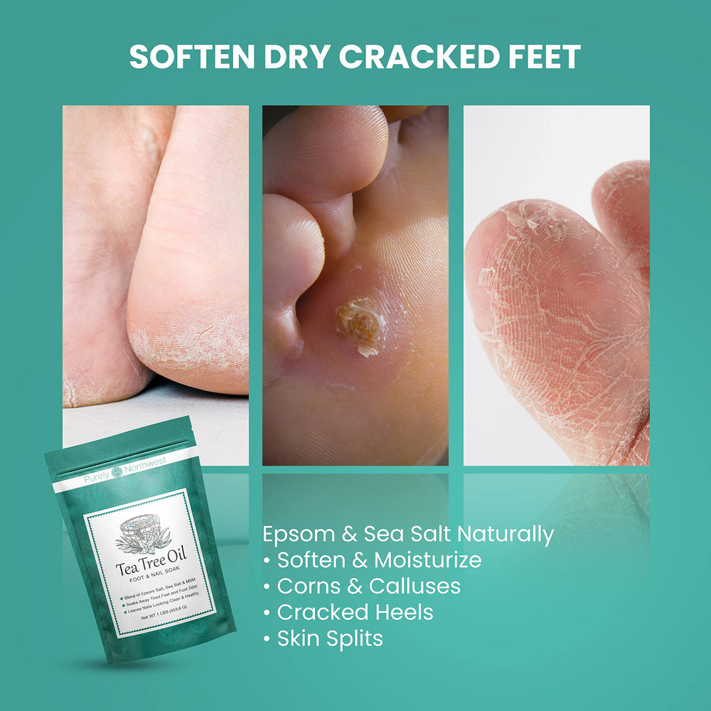Purely Northwest Foot Soak label-front highlights ingredient transparency and satisfaction guarantee.