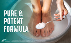 Purely Northwest Tea Tree Oil Foot Soak bath closeup highlights spa-like refreshment for tired feet