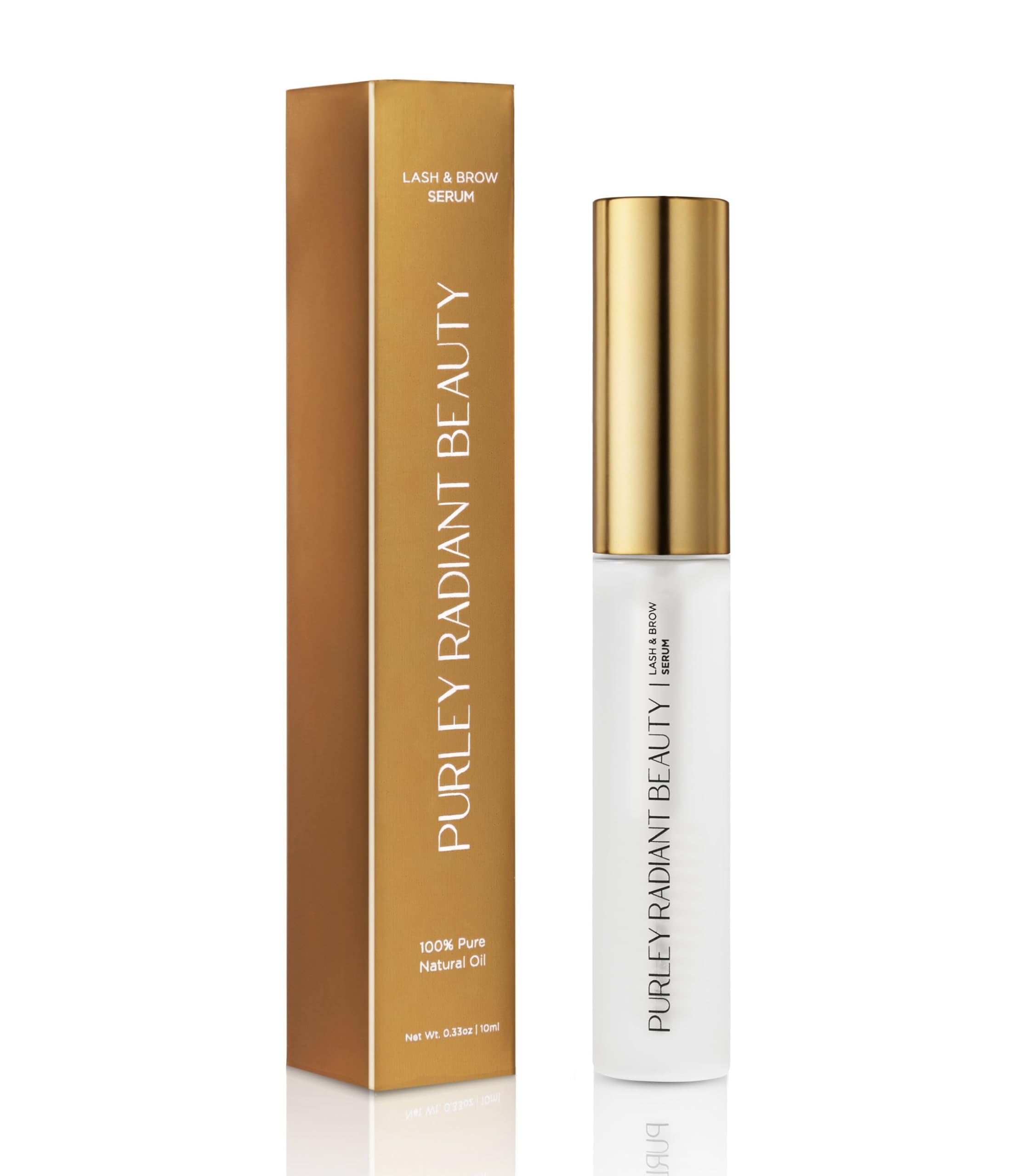 Purely Radiant Serum para pestañas: botella lista para uso diario y fortalecimiento de pestañas