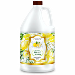 Puremax lemon basil foaming soap bottle with bright scent for daily use