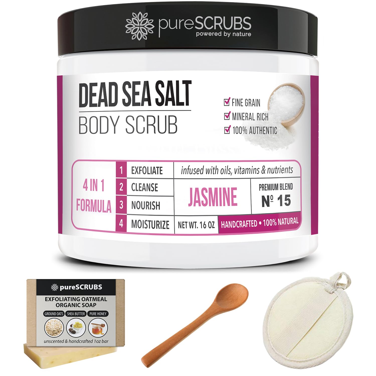 PureSCRUBS boutique packaging emphasizes handcrafted quality and value