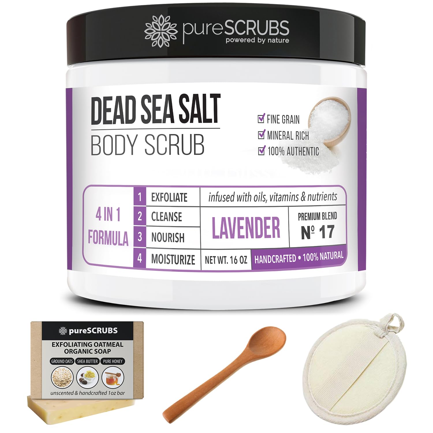 PureSCRUBS gift-ready packaging displays premium self-care set