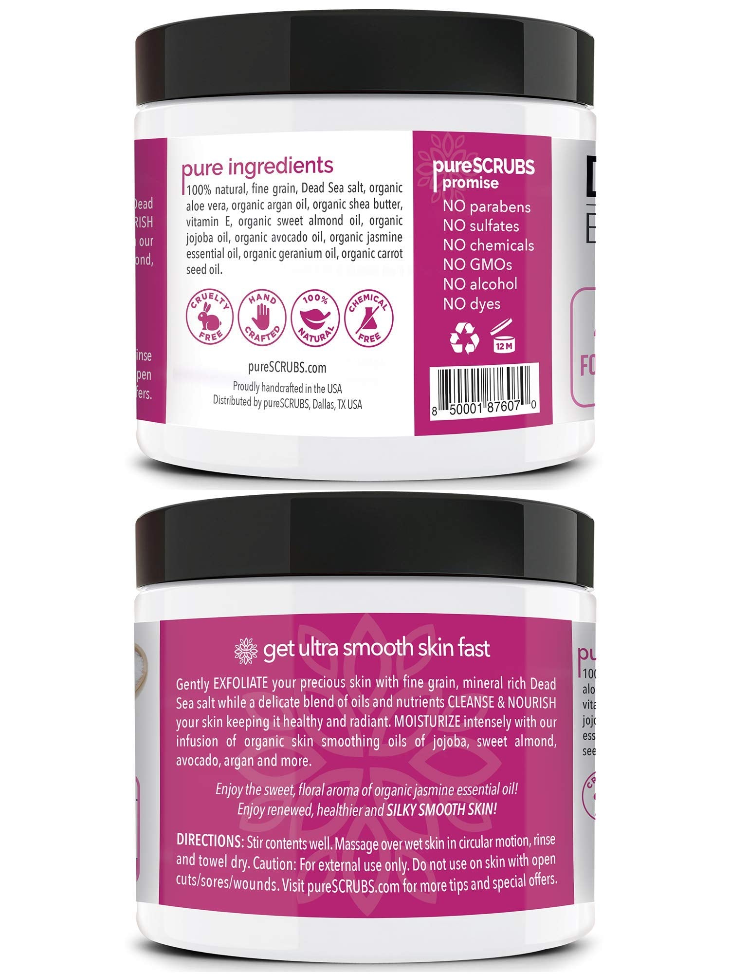 PureSCRUBS jasmine loofah pad highlights gentle exfoliation for smoother skin
