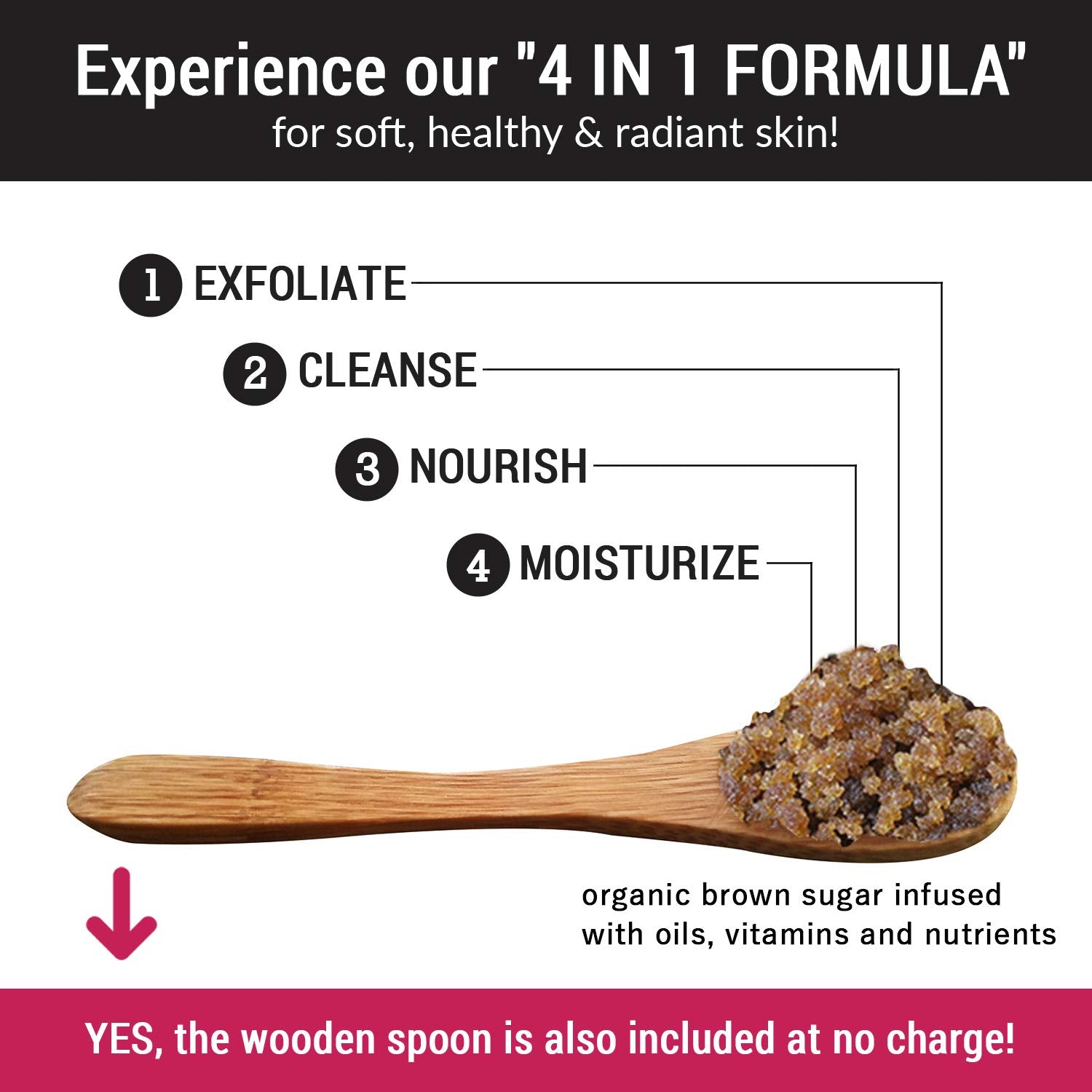 pureSCRUBS loofah pad buff focuses on removing dry patches for softer skin