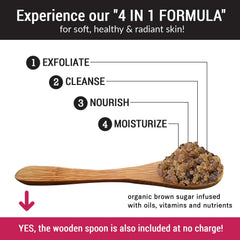 pureSCRUBS loofah pad buff focuses on removing dry patches for softer skin