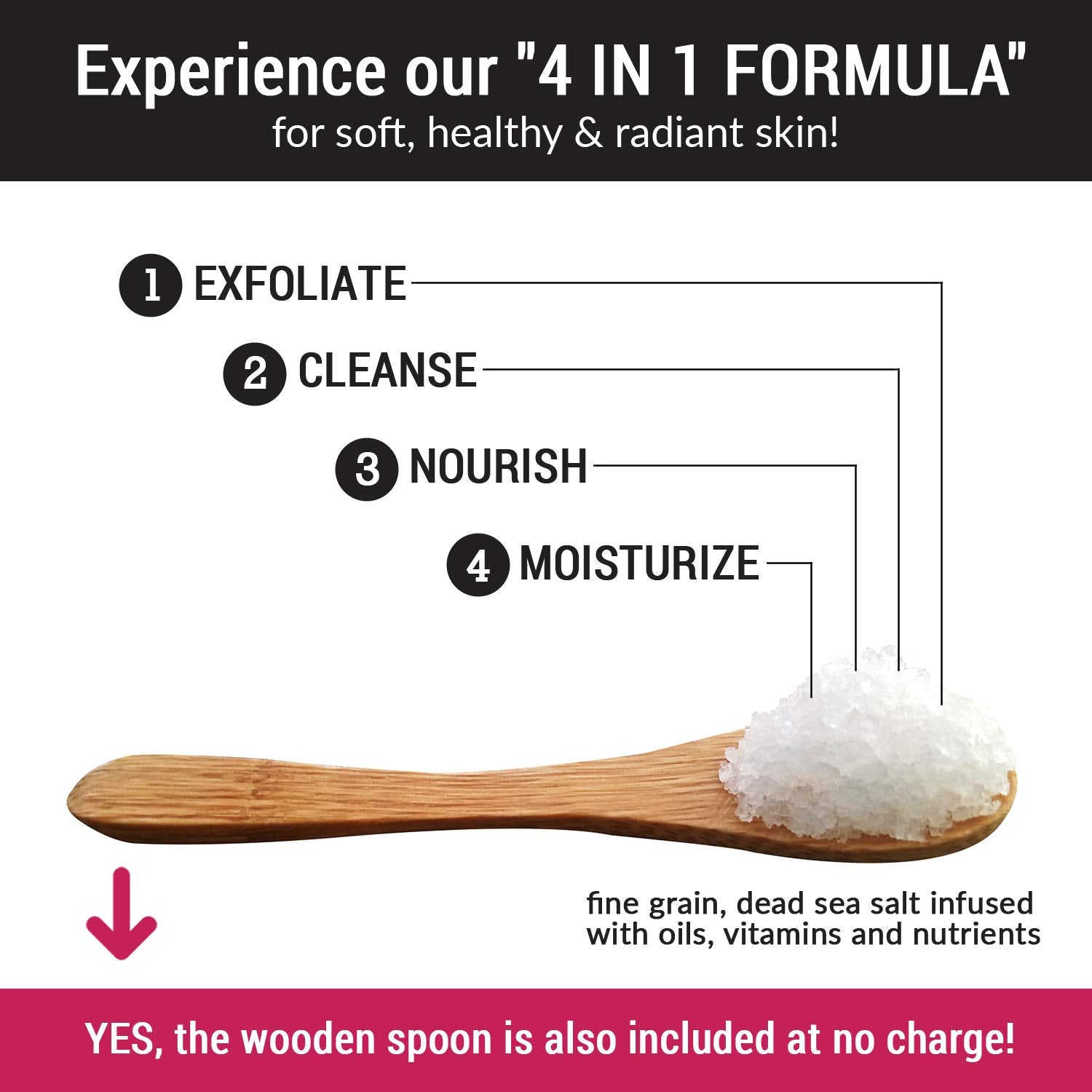 PureSCRUBS eucalyptus scrub loofah pad buffing away dry skin for softness.