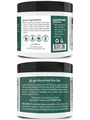 PureSCRUBS eucalyptus scrub set wooden spoon highlights easy scooping and neat prep.