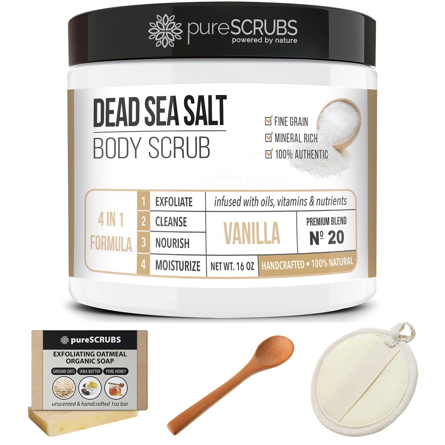 PureSCRUBS vanilla scrub gift-ready packaging for gifting