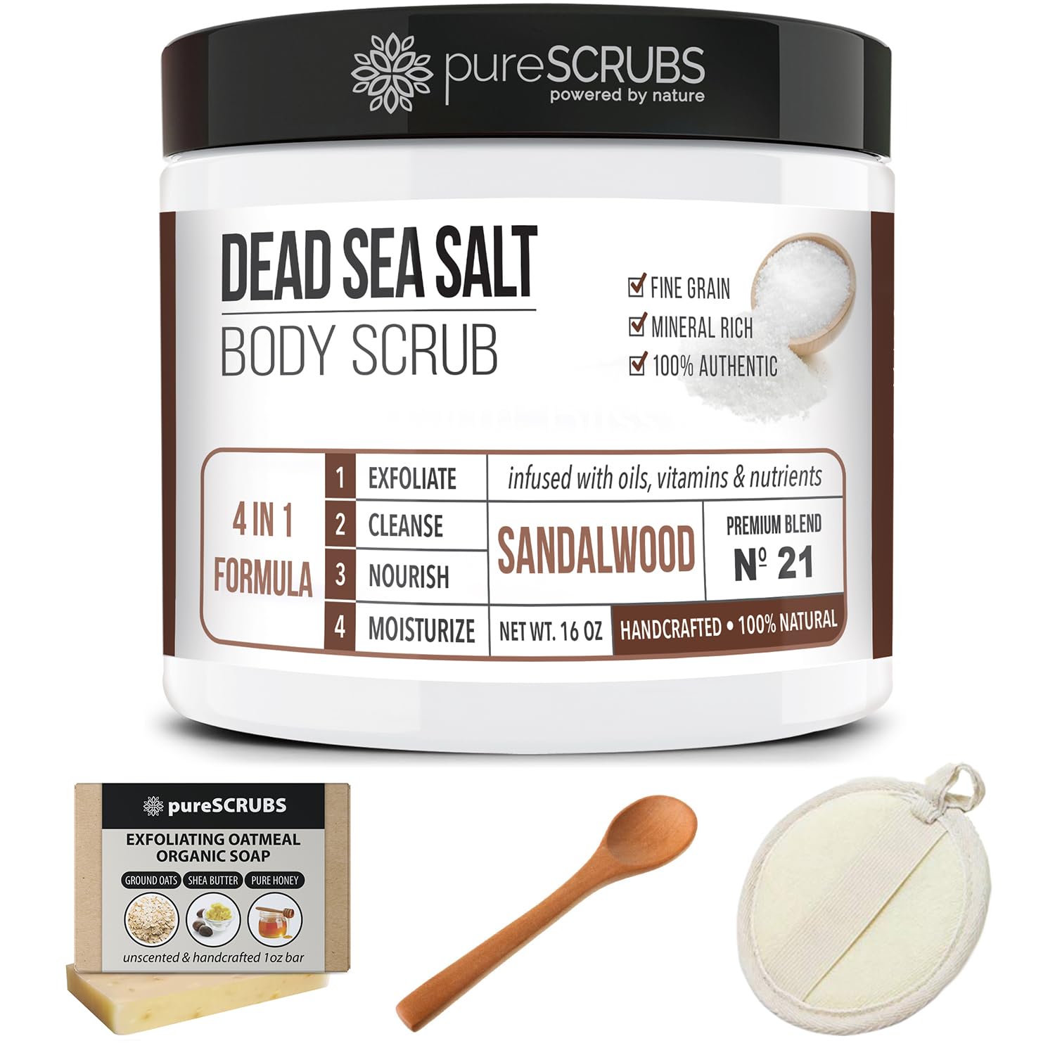 pureSCRUBS gift-ready packaging showcases premium set and value.