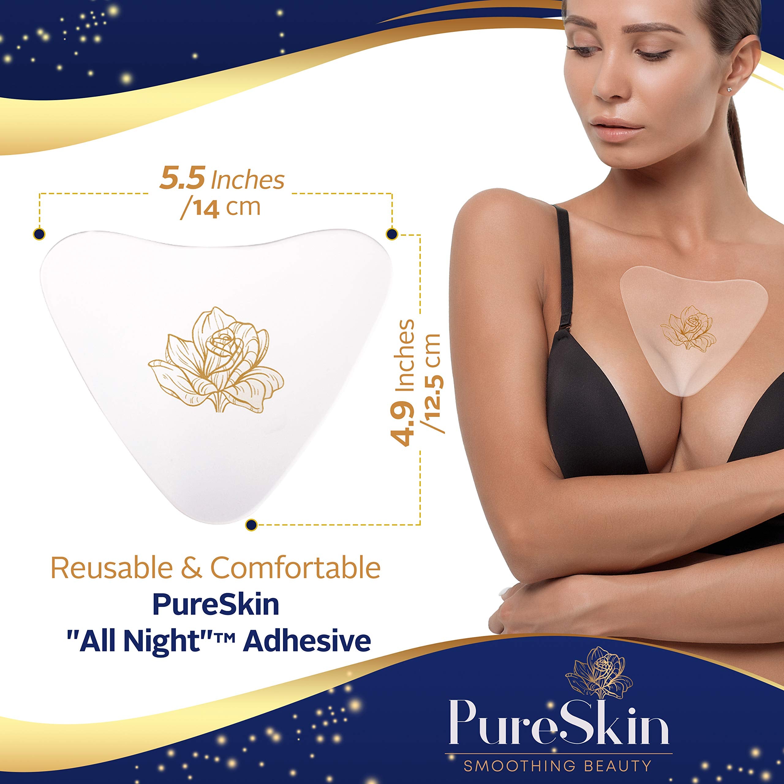PureSkin Chest Wrinkle Pads 2-pack gift-box presentation