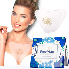 PureSkin Chest Wrinkle Pads close-up patch for smoother décolletage overnight.
