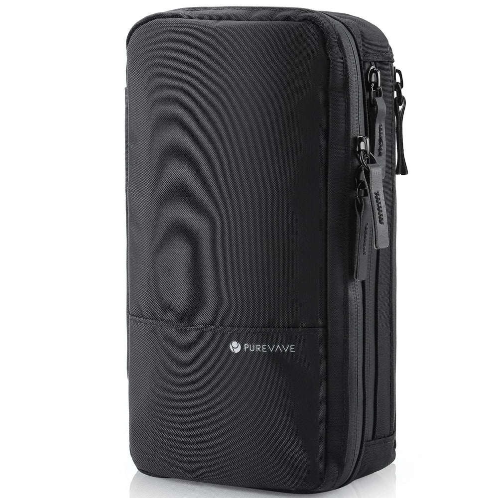 Purevave compact mens toiletry bag front compartments for on-the-go organization