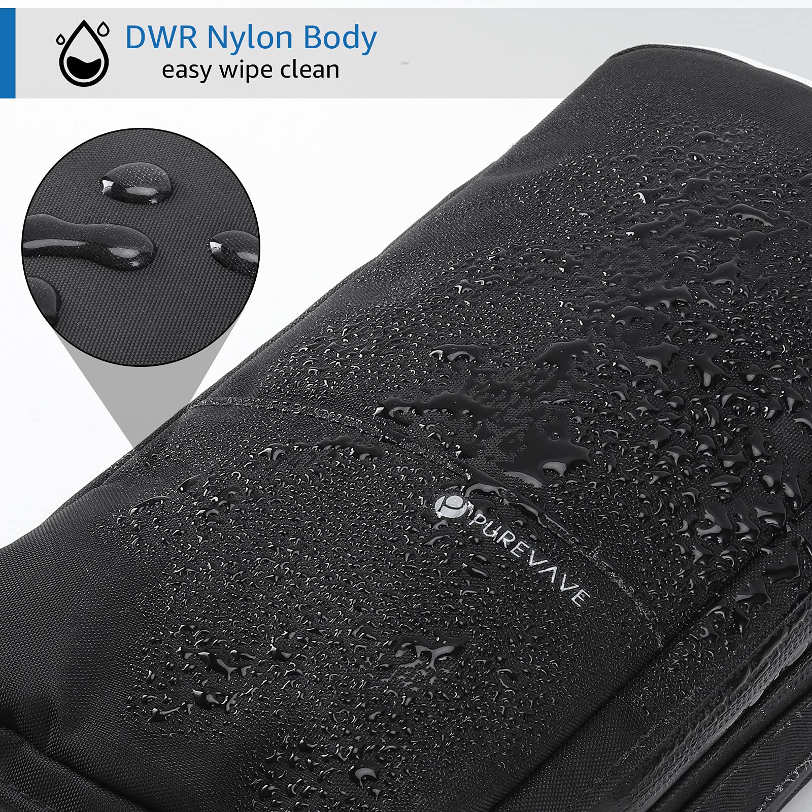 Purevave compact mens toiletry bag size and dimensions for travel planning
