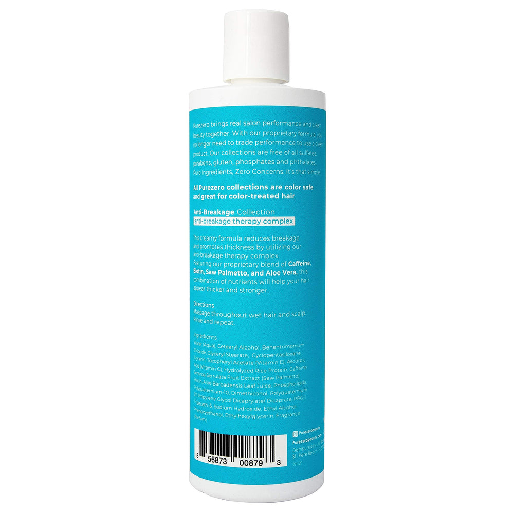 Purezero bathroom routine scene suggests daily use for healthier-looking hair