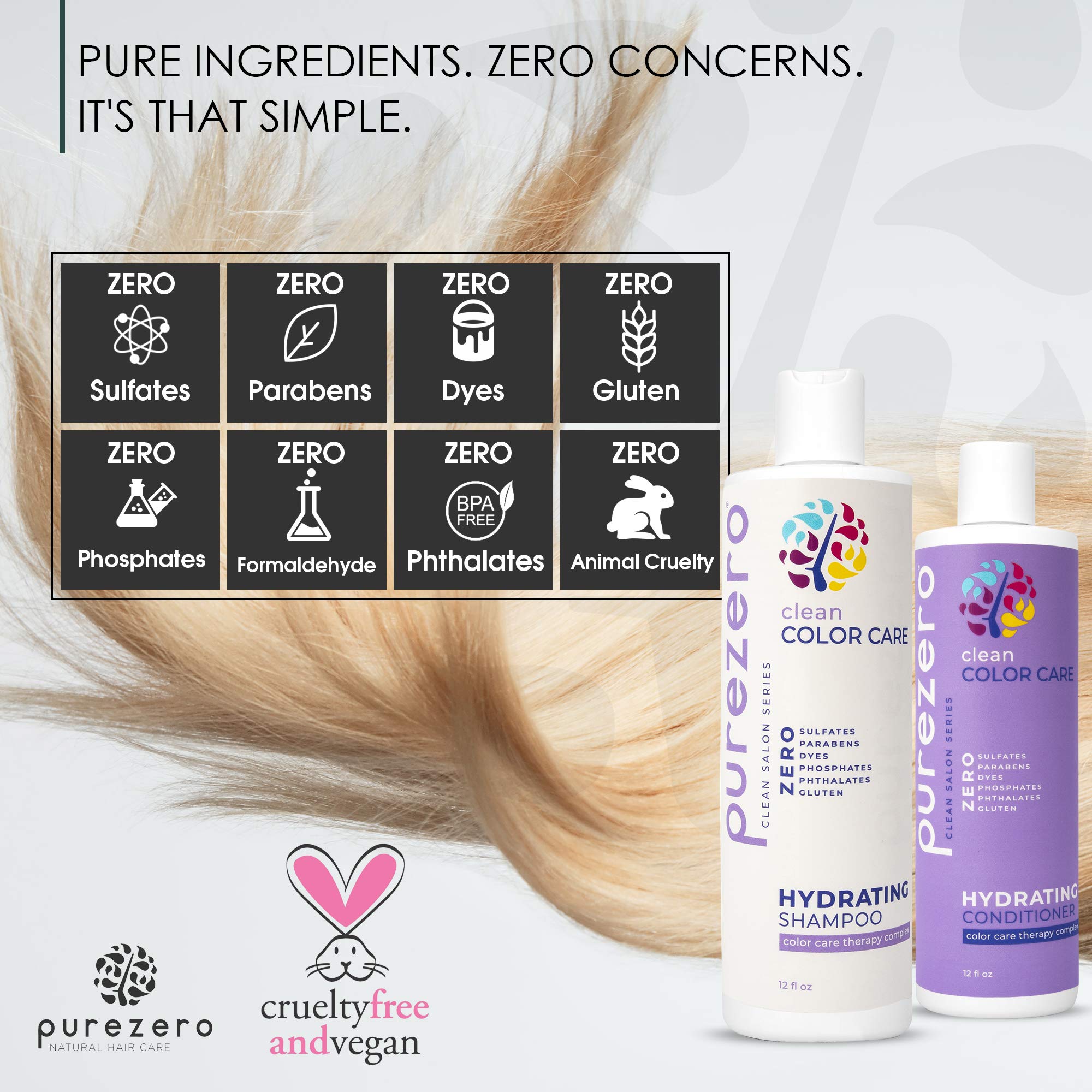 Purezero Color Care Therapy Complex illustration signals vitamin-rich color protection.