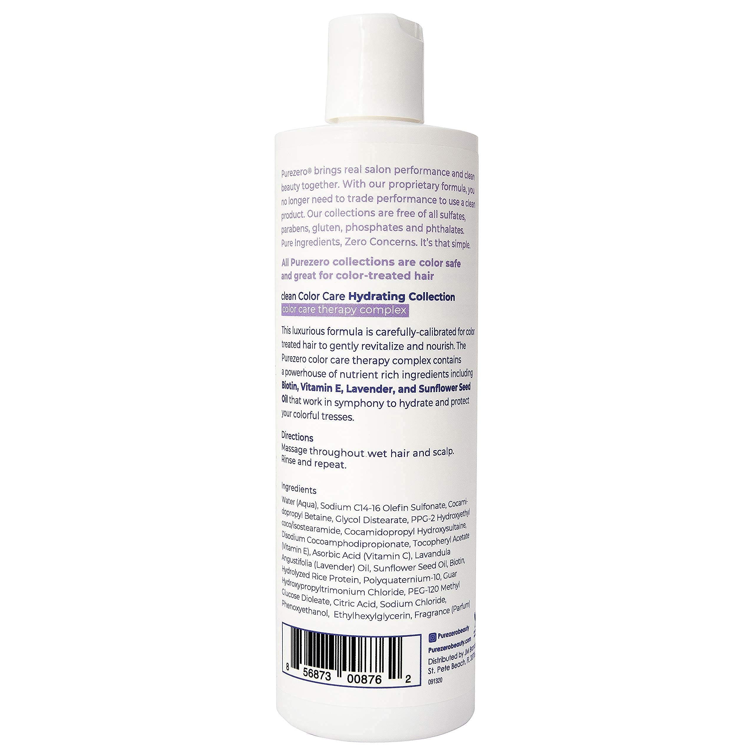 Purezero color-treated hair glow shot suggests vibrant, healthy-looking color.