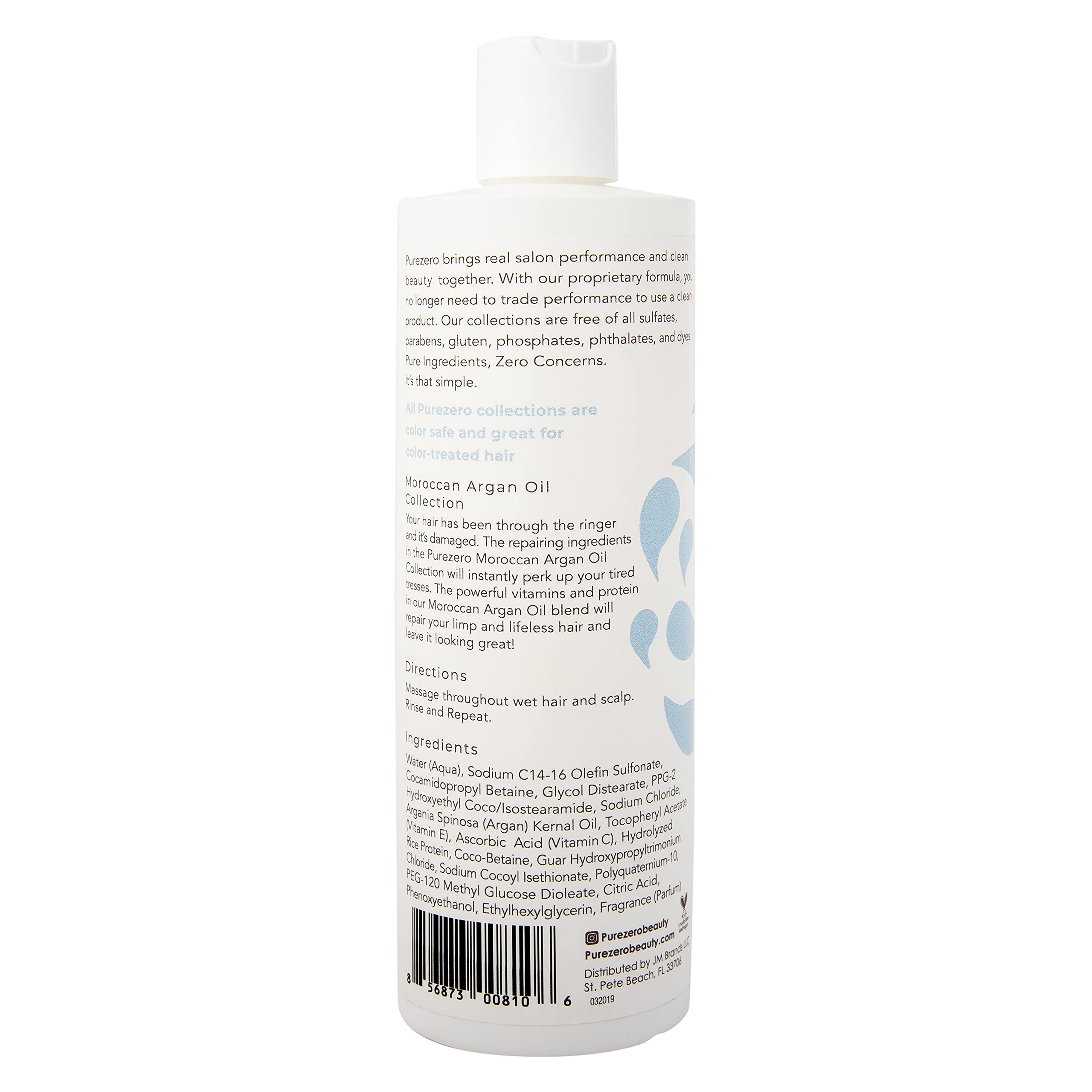 Purezero color-treated hair shot demonstrates color-safe nourishment.