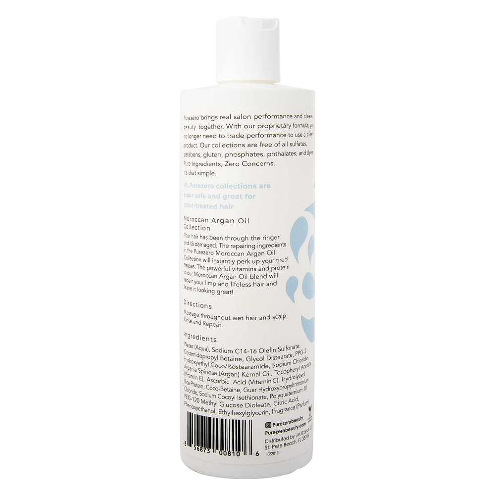 Purezero color-treated hair shot demonstrates color-safe nourishment.