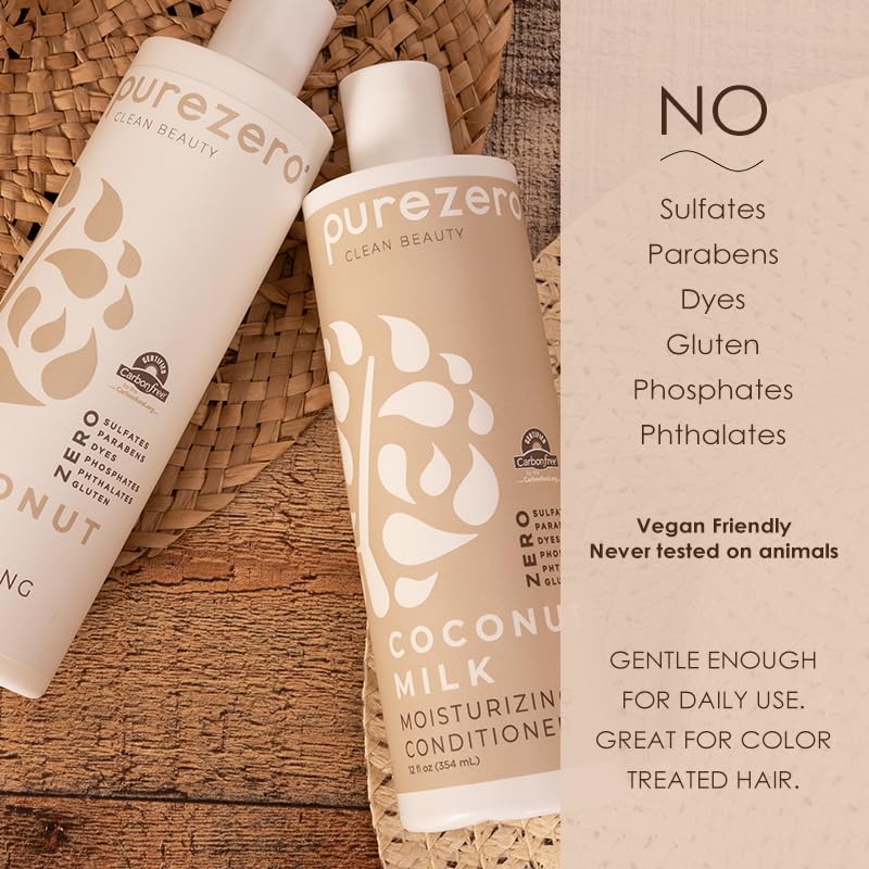 Hair being washed with Purezero shampoo for gentle cleansing