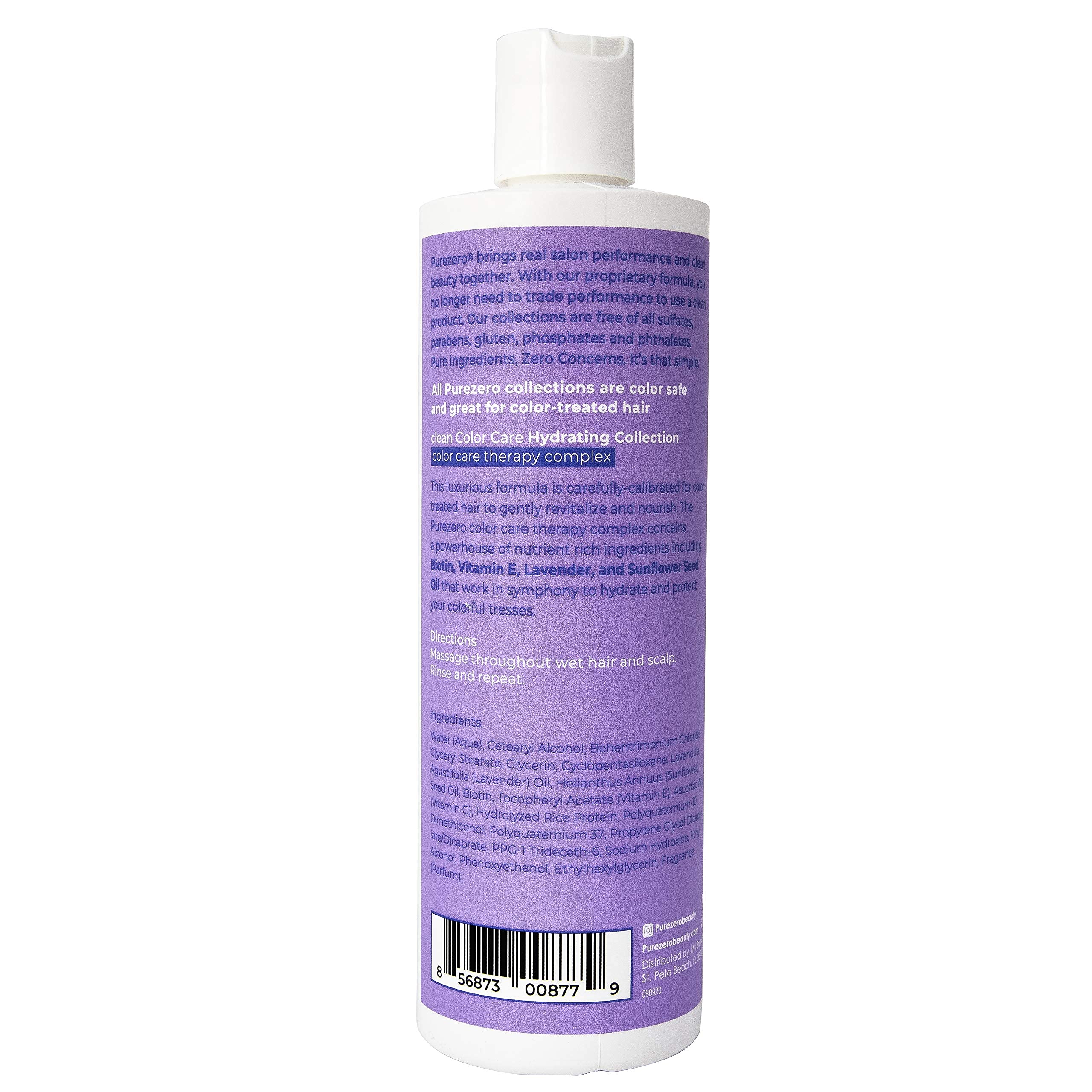 Purezero Hydration application demonstrates nourishing massage for dry hair.