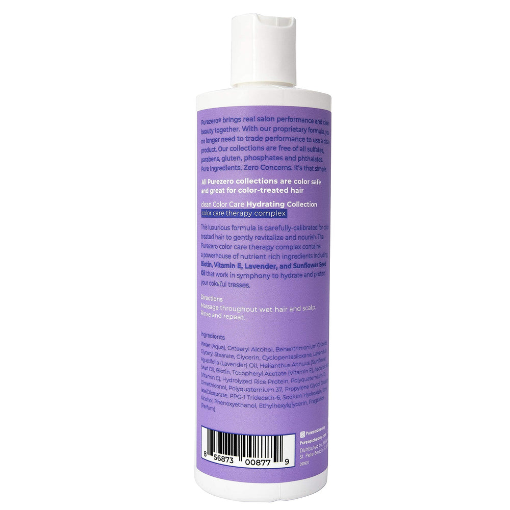 Purezero Hydration application demonstrates nourishing massage for dry hair.