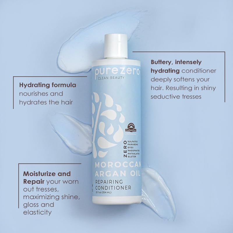 Purezero Shine-ready hair close-up suggests gloss and elasticity.