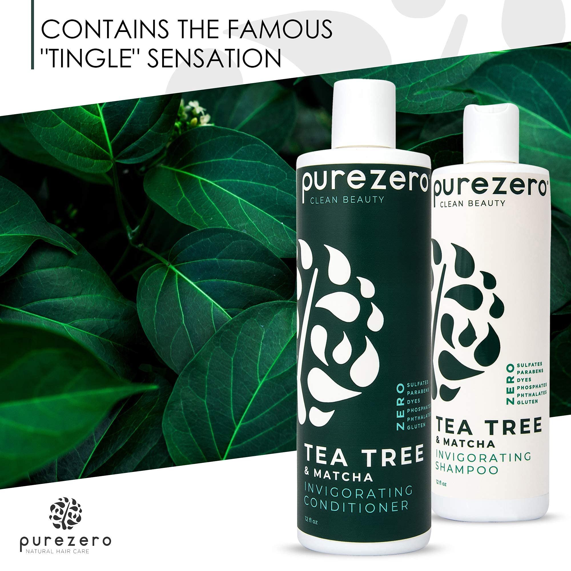 Purezero Vitamin E and C ingredients panel for a clean formula.