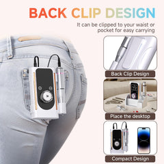 Puriom Nail Drill memory function preserves last speed for quick setup.
