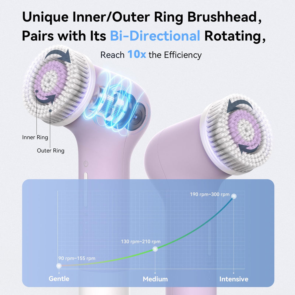 Purtif bristle head exfoliator image highlighting effective exfoliation with gentle texture.