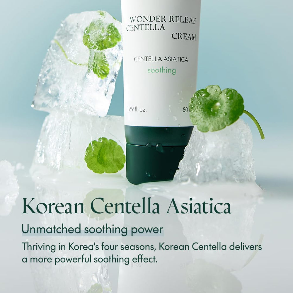 PURITO Centella Cream application routine demonstrating quick soothing use.