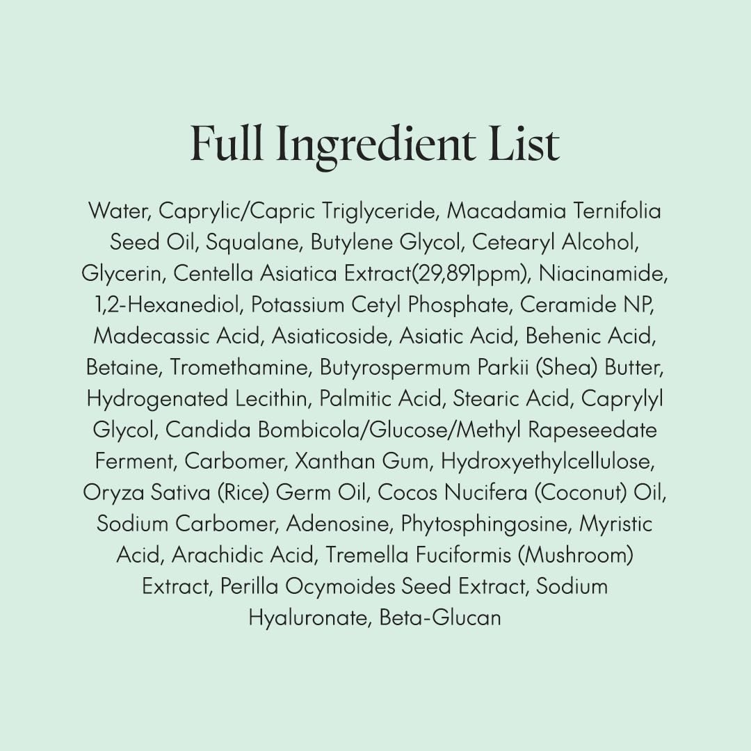 Purito Centella Unscented Cream Korean Centella infusion supports soothing, calm skin