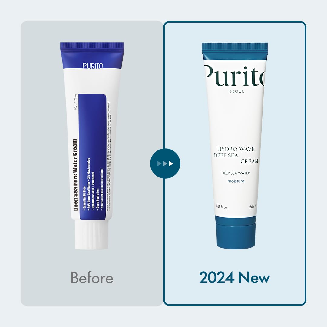 Purito Deep Sea Cream applied during routine for lightweight hydration.