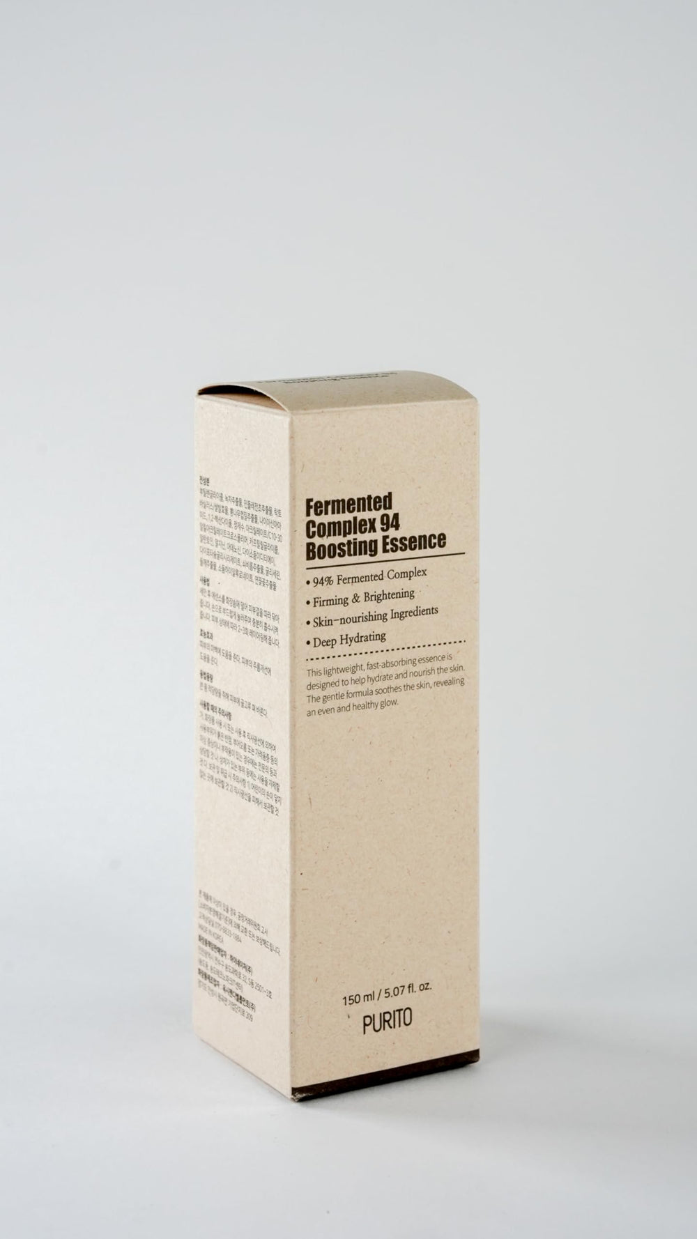 Purito Fermented Complex 94 boosting essence dry skin hydration showcase promotes plump, comfortable skin.