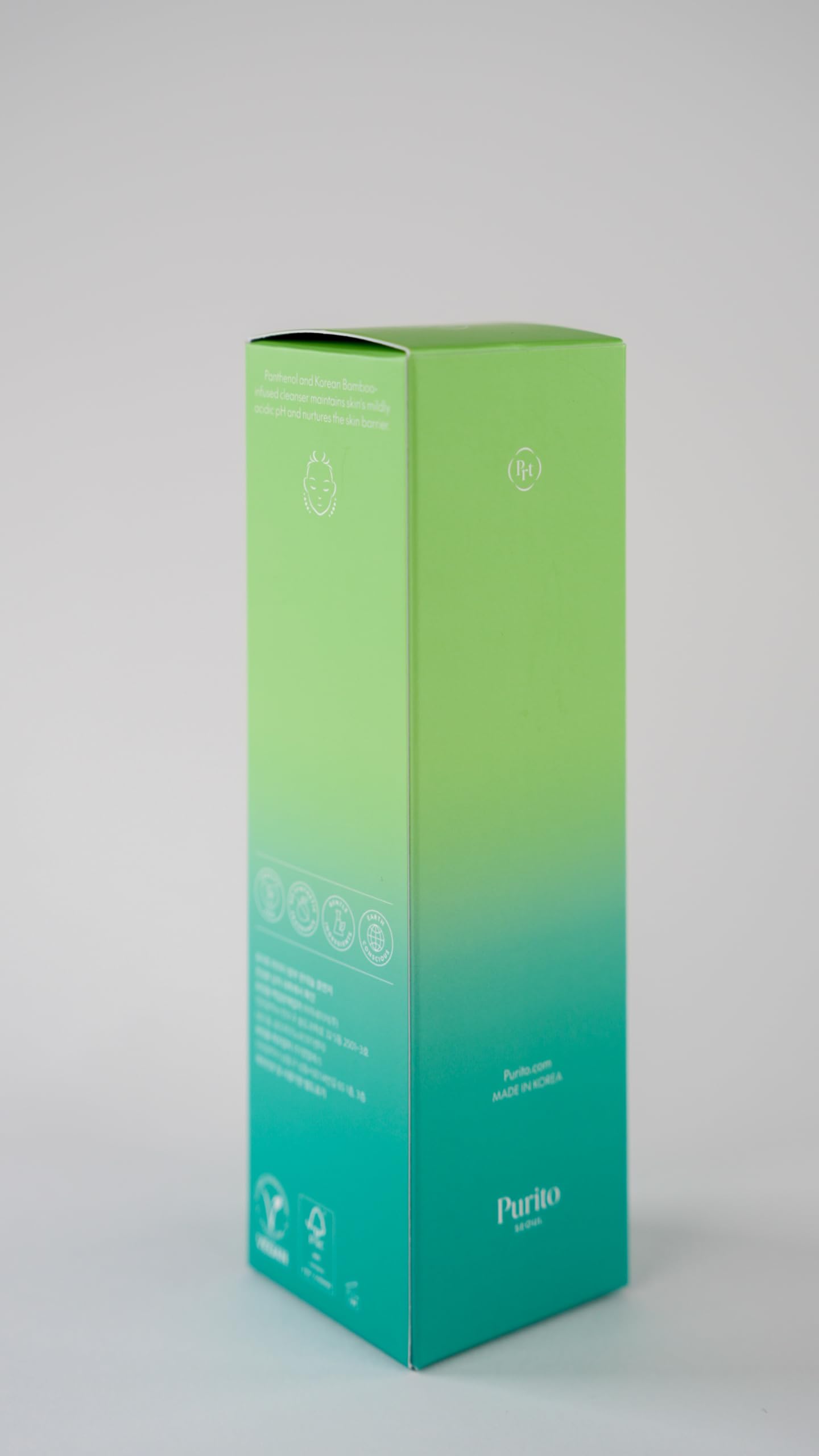 PURITO Mighty Bamboo Panthenol Cleanser bottle with pump for easy daily routine